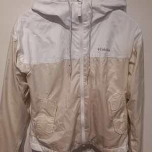 Women's Columbia Classic Cream White Hooded Jacket size XS